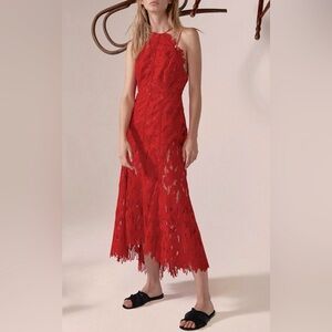 Acler red lace dress Aus 12/ US 8